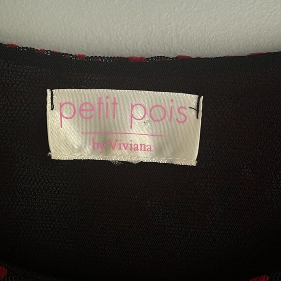 Petit Pois by Viviana G Velvet Feel Sheer Arms Popover Whimsy Goth NO SIZE TAG M - Picture 3 of 16